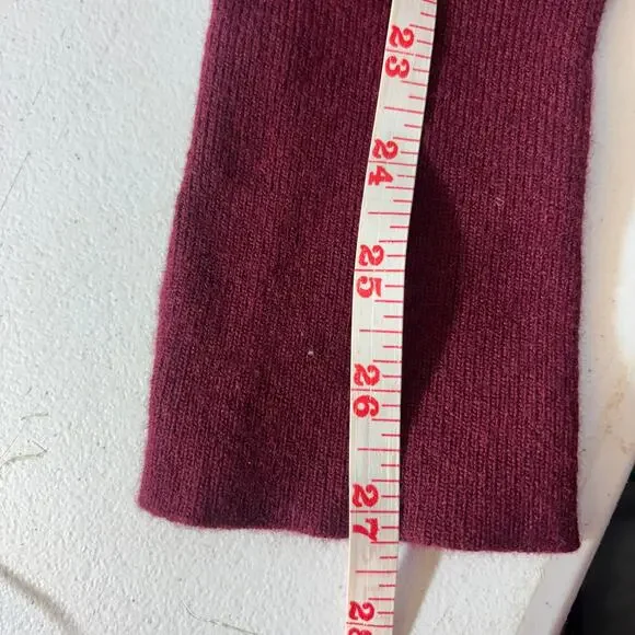 Obermeyer Women's Dolly Cashmere Blend 1/2 Zip Sweater L Maroon Long Sleeve - Picture 8 of 16